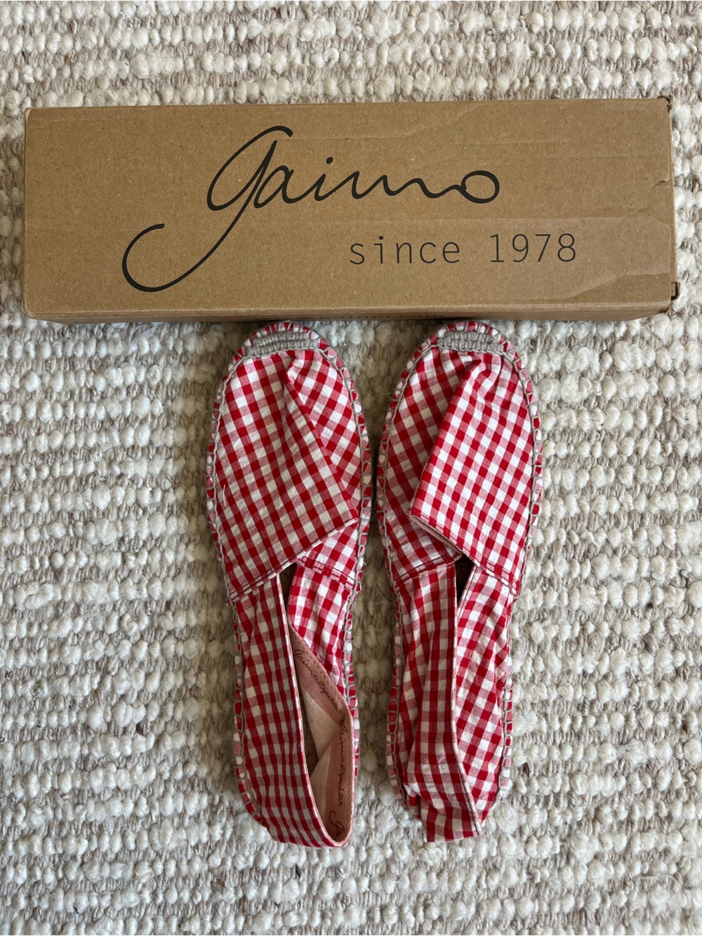 NWT Gaimo Spanish Gingham espadrilles